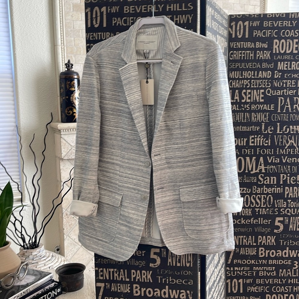 NWT Singer + Sargent Gray Blazer Soft
